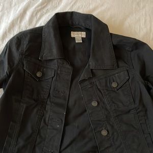 FINAL SALE Ann Taylor LOFT 3/4 sleeve Black Jean Jacket